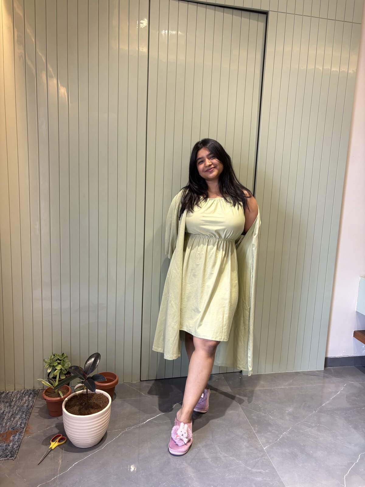 Pistachio Dream Dress in soft green nightwear
